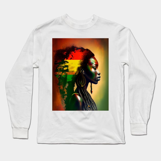 Modern pop art style woman portrait Long Sleeve T-Shirt by loucaski